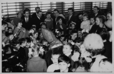 Choinka dla pracowników Fabryki Przyrządów i Uchwytów, świetlica zakładowa, ul. Łąkowa 3, Białystok, lata 70. XX w.