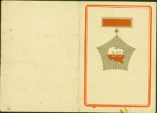 Legitymacja Brygady Pracy Socjalistycznej należąca do Konrada Czajkowskiego, 1972 r.