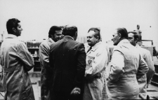 Delegacja Fabryki Przyrządów i Uchwytów w Białymstoku w fabryce obrabiarek, Kowno, Litwa, wrzesień 1977 r.