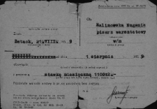 Dokument potwierdzający przyznanie Eugenii Kalinowskiej podwyżki, Białystok, 1 sierpnia 1959 r.