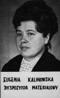 Eugenia Kalinowska, zdjęcie portretowe, Białystok, lata 60. XX w.