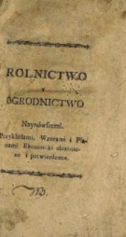 Rolnictwo i ogrodnictwo.