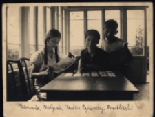 Danuta, Małgorzata i Tadeusz Rymińscy, Burbliszki k. Wilna, Litwa, 1935 r.