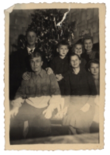 Zdjęcie rodziny Pietuch, Boże Narodzenie, Białystok, lata 30. XX w.