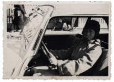 Janina Pietuch w samochodzie, lata 30. XX w.