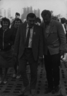 Działacze białostockiej Solidarności z wizytą u Lecha Wałęsy, Gdańsk, lipiec 1986 r.