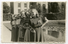 Przy stawie w parku Plany, Białystok, lata 40. - 50. XX w.