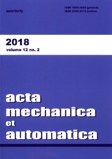Acta Mechanica et Automatica. Vol. 12, no 2