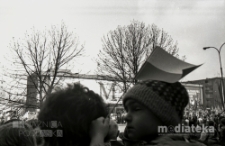 Pochód z okazji świięta 1 Maja, Aleja 1 Maja, Białystok, ok. 1978 r., fot. ze zbiorów Andrzeja Trzcińskiego