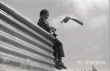 Pochód z okazji świięta 1 Maja, Aleja 1 Maja, Białystok, ok. 1978 r., fot. ze zbiorów Andrzeja Trzcińskiego