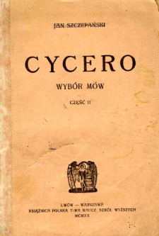 Cycero - wybór mów. Cz. 2