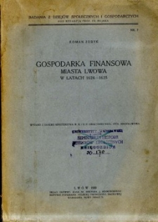 Gospodarka finansowa miasta Lwowa w latach 1624-1635