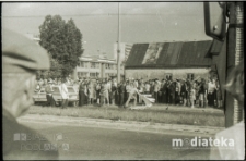 Wypadek drogowy, Białystok, druga połowa lat 70. XX w., fot. ze zbiorów Andrzeja Trzcińskiego