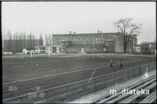 Stadion przy ul. Jurowieckiej, Białystok, druga połowa lat 70. XX w., fot. ze zbiorów Andrzeja Trzcińskiego
