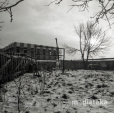 Budynek użytkowy w budowie, okolice ul. Młynowej, Białystok, druga połowa lat 70. XX w., fot. ze zbior&oacute;w Andrzeja Trzcińskiego
