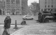Roboty drogowe, druga połowa lat 70. XX w., fot. ze zbiorów Andrzej Trzcińskiego