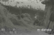 Młócenie słomy, druga połowa lat 70. XX w., fot. ze zbiorów Andrzeja Trzcińskiego