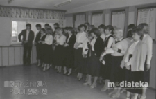 Egzaminy maturalne, Liceum Ogólnokształcące nr IV im. C.K.Norwida w Białymstoku, ul. Zwierzyniecka 9A, Białystok, druga połowa lat 70. XX w., fot. ze zbiorów Andrzeja Trzcińskiego