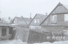 Drewniana zabudowa, Białystok, druga połowa lat 70. XX w., fot. ze zbiorów Andrzeja Trzcińskiego
