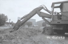 Burzenie starej zabudowy, Białystok, druga połowa lat 70. XX w., fot. ze zbiorów Andrzeja Trzcińskiego
