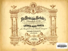 Lieder ohne Worte für Pianoforte zu vier Händen arrangirt von Friedrich Hermann