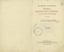 Maria Rodziewiczówna : na tle swoich powieści