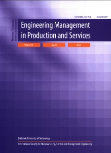 Engineering Management in Production and Services. Vol. 10, iss. 4