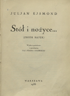 Stół i nożyce : (zbiór bajek)