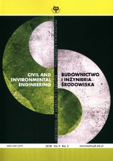 Budownictwo i Inżynieria Środowiska. Vol.9, no.3