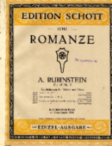 Romanze : Op. 10 No. 5 ; bearb. für Violine und Klavier