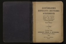 Ausf&uuml;hrliches esperanto-deutsches w&ouml;rterbuch