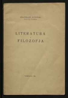 Literatura a filozofja