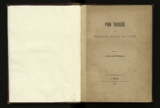 Pan Tadeáš čili Poslední zájezd na Litvě přeložila Eliška Krásnohorská