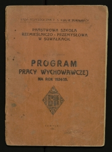 Program pracy wychowaczej na rok 1934-1935