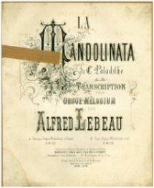 La Mandolinata de E. Paladilhe : transcription pour orgue-mélodium par