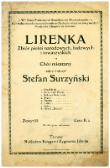 Lirenka. Zeszyt 3, Zbiór pieśni narodowych, ludowych i towarzyskich na chór mieszany