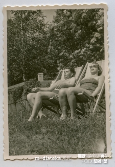 Halina i Czesław Kuczyńscy na wakacjach, lata 60. XX w.