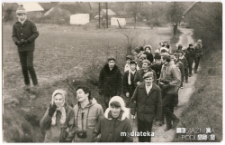 Uczniowie na zimowisku, Chludnie, 1972 r.