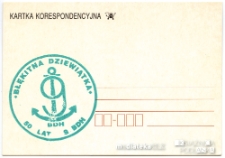 Kartka korespondencyjna ze stemplem "Błękitna dziewiątka" 50 lat 9. Białostockiej Drużyny Harcerzy, 1996 r.