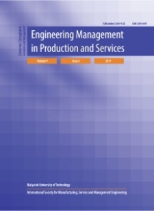 Engineering Management in Production and Services. Vol. 11, iss. 3