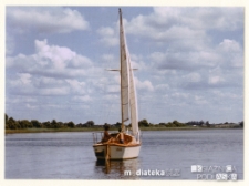 Zbigniew Kamionowski żegluje z rodziną łódką Odys AB 127, typ Plus, 1976-89 r.