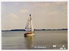 Jacht Okaz A-111, typ Karaś 450 na jeziorze, 1987-2006 r.