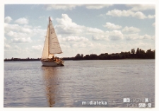 Łódka Odys AB-127, typ Plus na jeziorze Rajgrodzkim, sierpień 1977 r.
