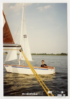 Tomek Grzybowski na żaglówce Amigo A-222, typ Pasja 383, 1992-2015 r.