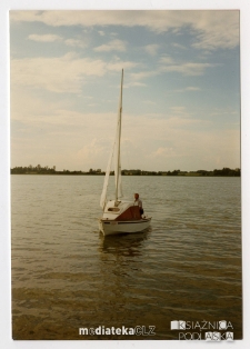 Żaglówka Amigo A-222, typ Pasja 383 na jeziorze Rajgrodzkim, 1992-2015 r.