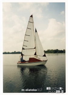 Żaglówka Amigo A-222, typ Pasja 383 na jeziorze Rajgrodzkim, 1992-2015 r.