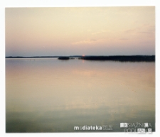 Zachód słońca nad południowym brzegiem jeziora Gołdapiwo, 11.07.1994