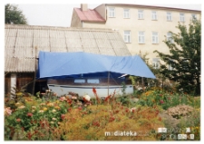 Jacht Okaz A-111, typ Karaś 450 pod plandeką, Bojary, Białystok, 1987-2006 r.