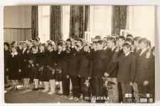 Ślubowanie klas pierwszych, Białystok, Technikum Kolejowe w Starosielcach, 17 września 1986 r.