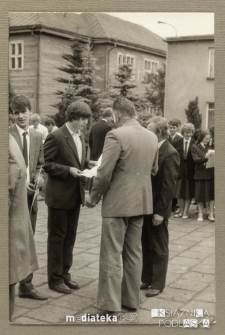 Pożegnanie absolwentów technikum 1986, Białystok, Technikum Kolejowe w Starosielcach